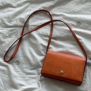 Orange crossbody purse